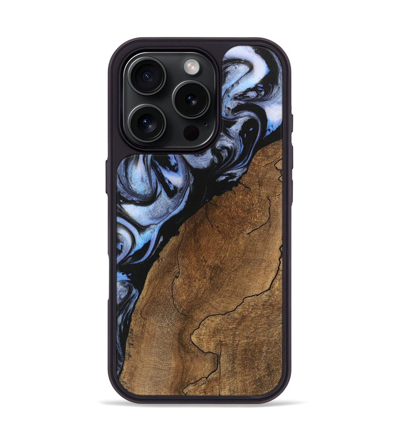 iPhone 16 Pro Wood Phone Case - Shad (Blue, 746177)