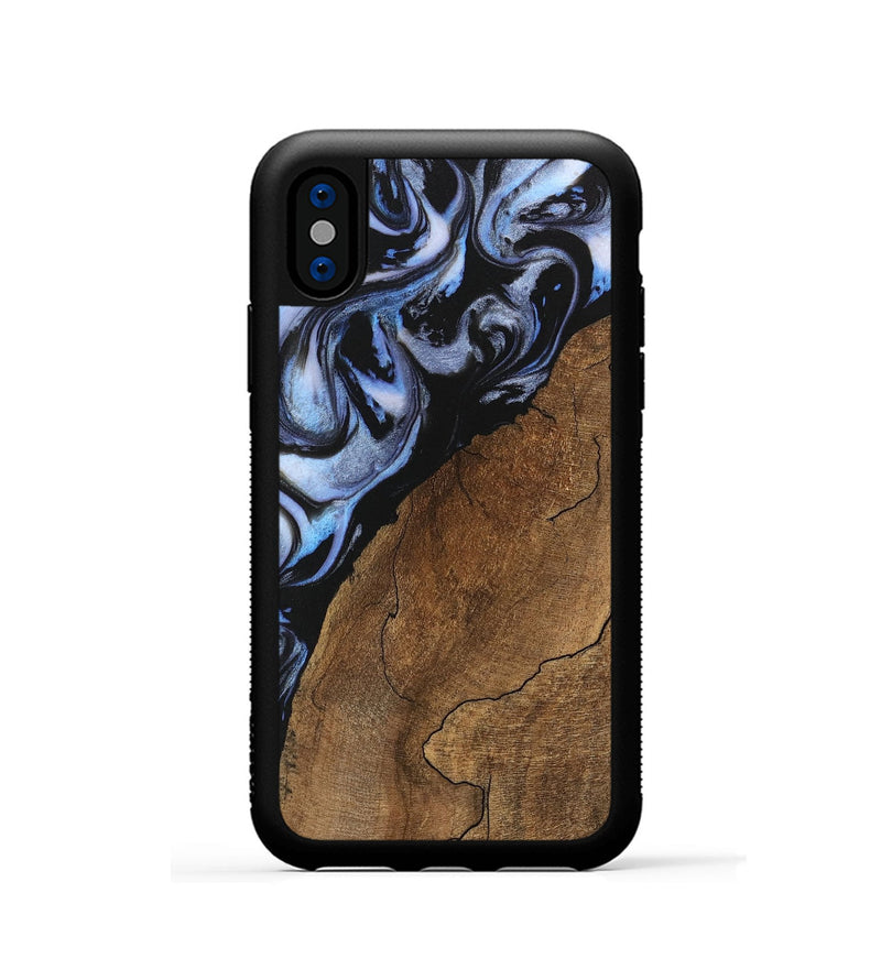 iPhone Xs Wood Phone Case - Shad (Blue, 746177)