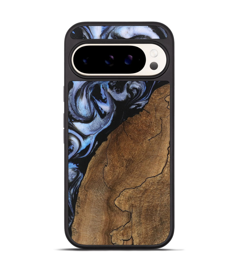 Pixel 9 Pro Wood Phone Case - Shad (Blue, 746177)