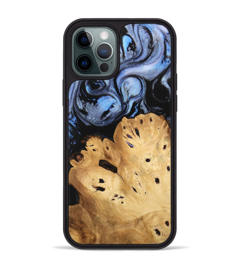 iPhone 12 Pro Max Wood Phone Case - Lamont (Blue, 746180)