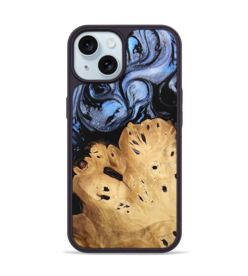 iPhone 15 Wood Phone Case - Lamont (Blue, 746180)