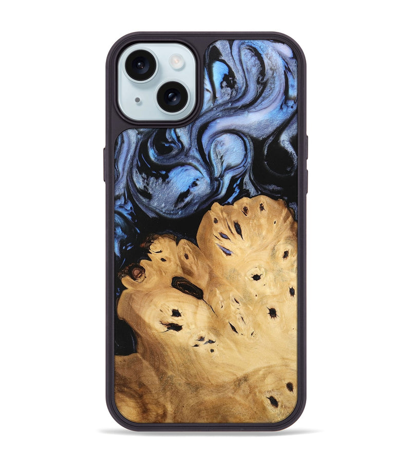 iPhone 15 Plus Wood Phone Case - Lamont (Blue, 746180)