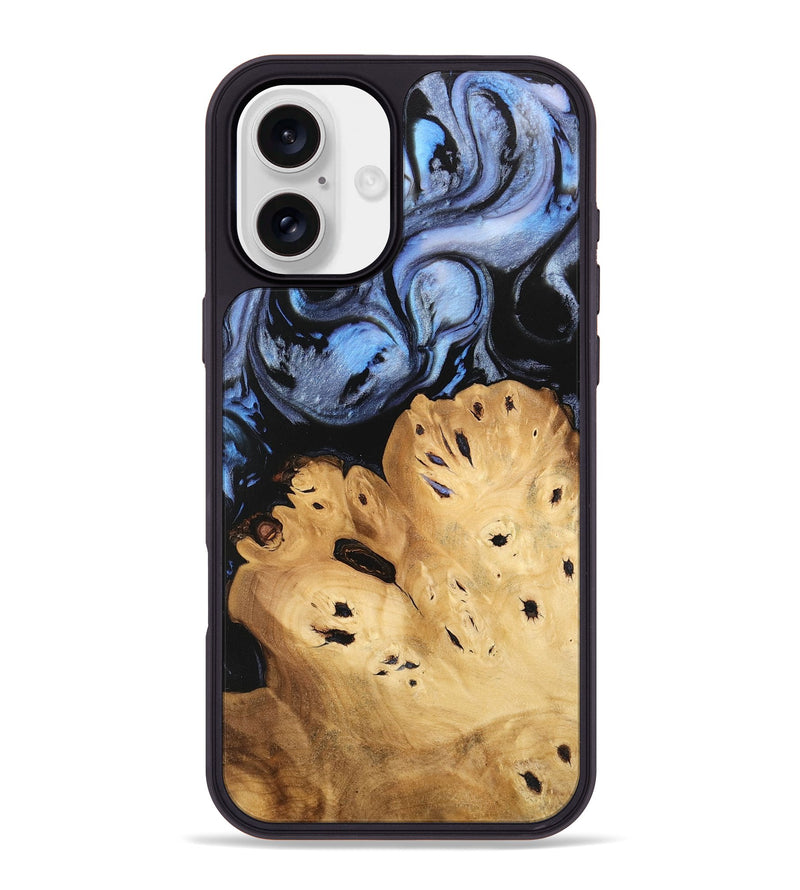 iPhone 16 Plus Wood Phone Case - Lamont (Blue, 746180)