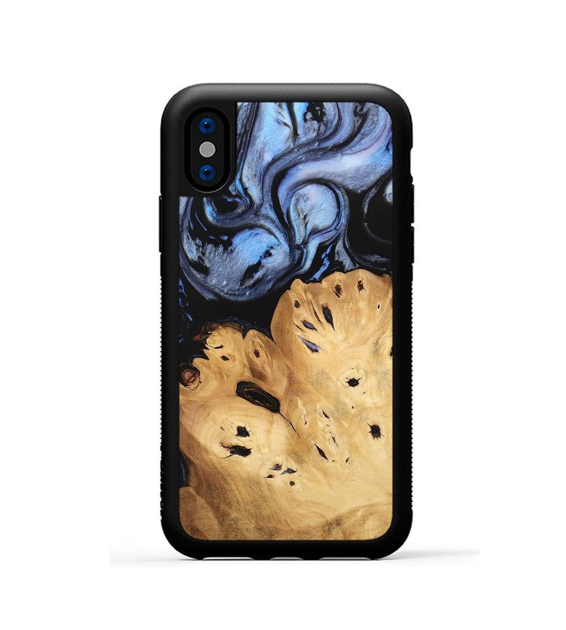 iPhone Xs Wood Phone Case - Lamont (Blue, 746180)