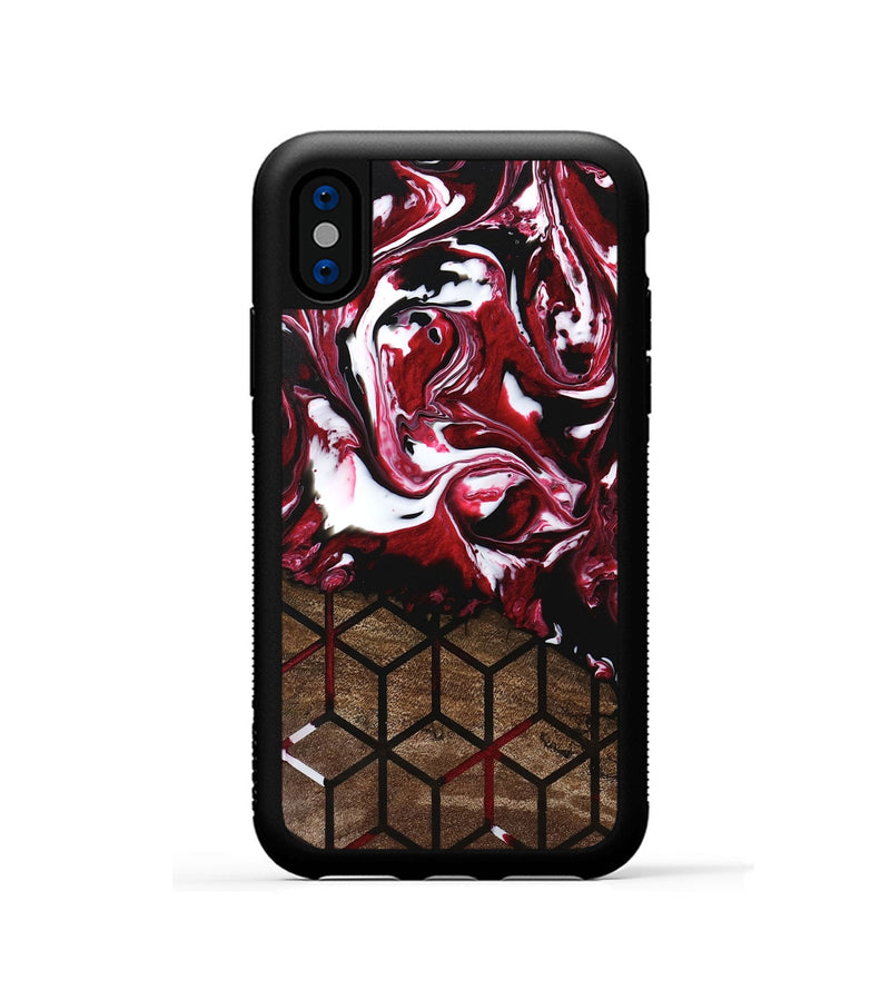 iPhone Xs Wood Phone Case - Jamaal (Pattern, 746187)