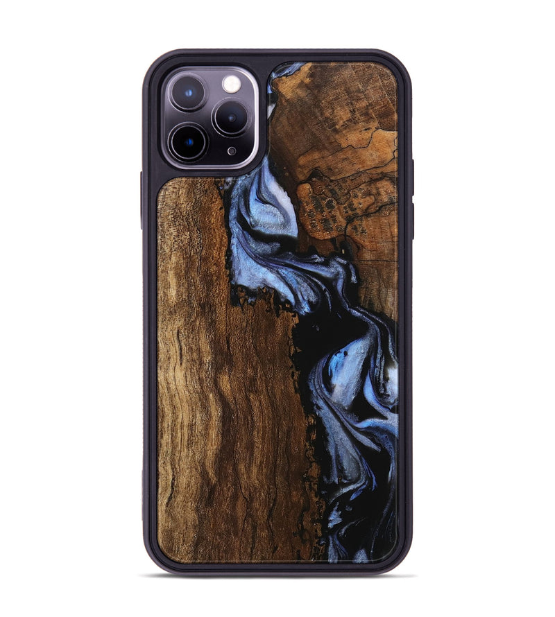 iPhone 11 Pro Max Wood Phone Case - Quincy (Blue, 746190)