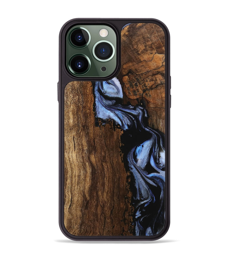 iPhone 13 Pro Max Wood Phone Case - Quincy (Blue, 746190)