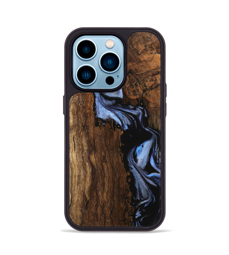 iPhone 14 Pro Wood Phone Case - Quincy (Blue, 746190)