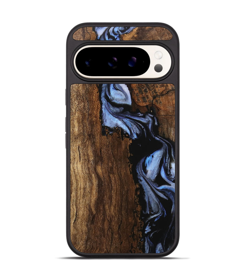 Pixel 9 Wood Phone Case - Quincy (Blue, 746190)