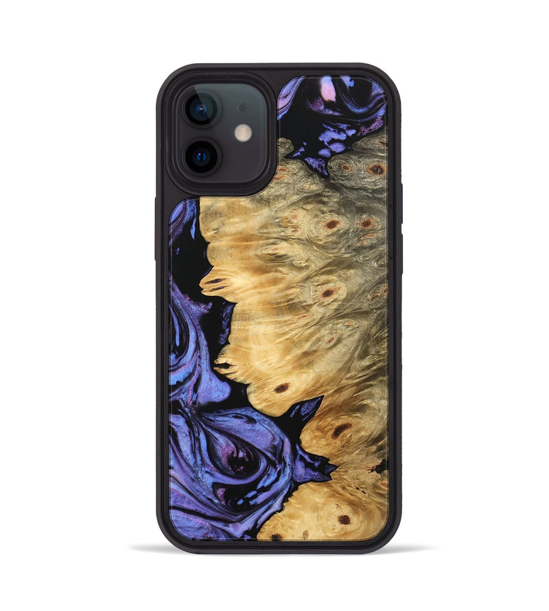 iPhone 12 Wood Phone Case - Zyair (Purple, 746195)