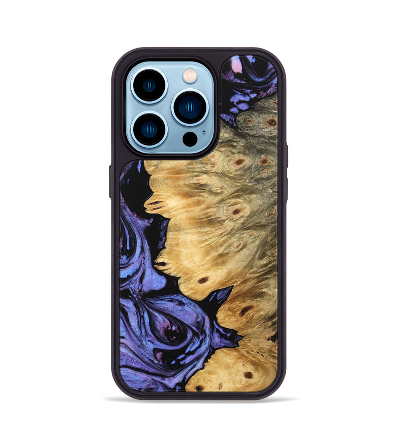 iPhone 14 Pro Wood Phone Case - Zyair (Purple, 746195)