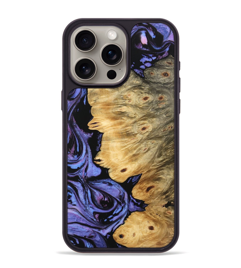 iPhone 15 Pro Max Wood Phone Case - Zyair (Purple, 746195)