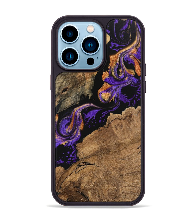 iPhone 14 Pro Max Wood Phone Case - Tanisha (Purple, 746200)