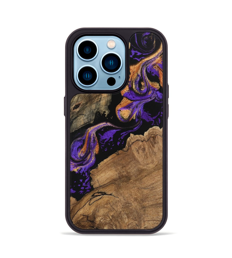 iPhone 14 Pro Wood Phone Case - Tanisha (Purple, 746200)