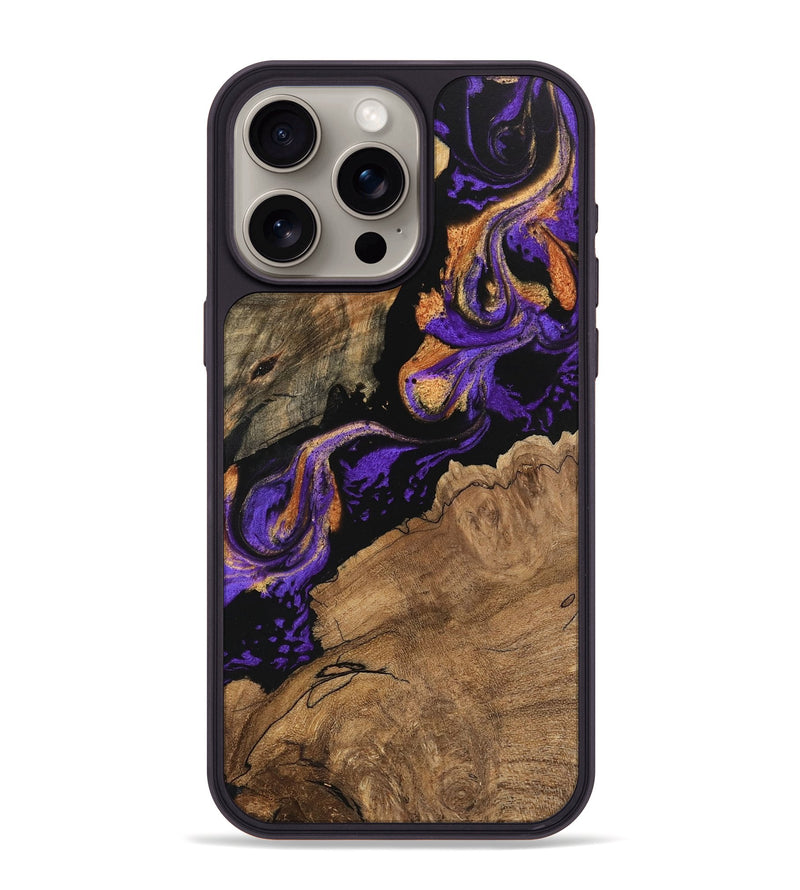 iPhone 15 Pro Max Wood Phone Case - Tanisha (Purple, 746200)