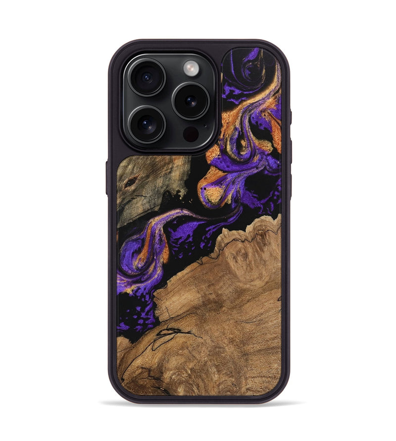 iPhone 15 Pro Wood Phone Case - Tanisha (Purple, 746200)