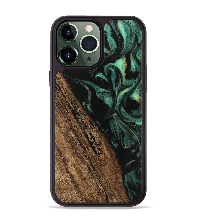 iPhone 13 Pro Max Wood Phone Case - Kaeden (Green, 746202)