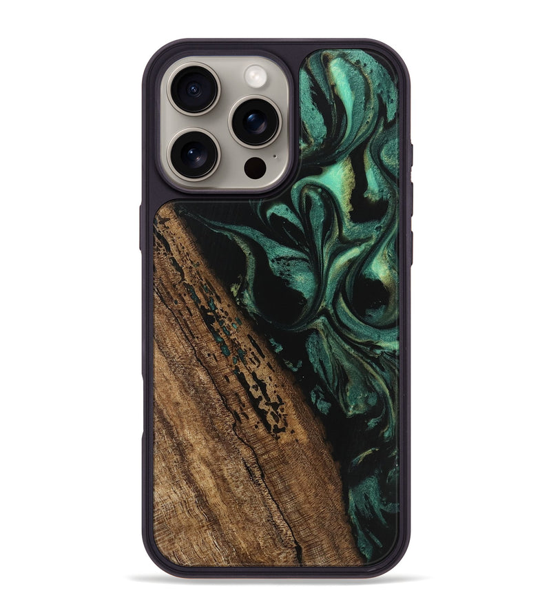 iPhone 16 Pro Max Wood Phone Case - Kaeden (Green, 746202)