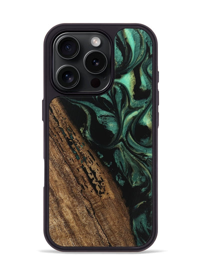 iPhone 16 Pro Wood Phone Case - Kaeden (Green, 746202)