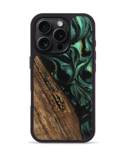 iPhone 16 Pro Wood Phone Case - Kaeden (Green, 746202)