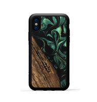 iPhone Xs Wood Phone Case - Kaeden (Green, 746202)