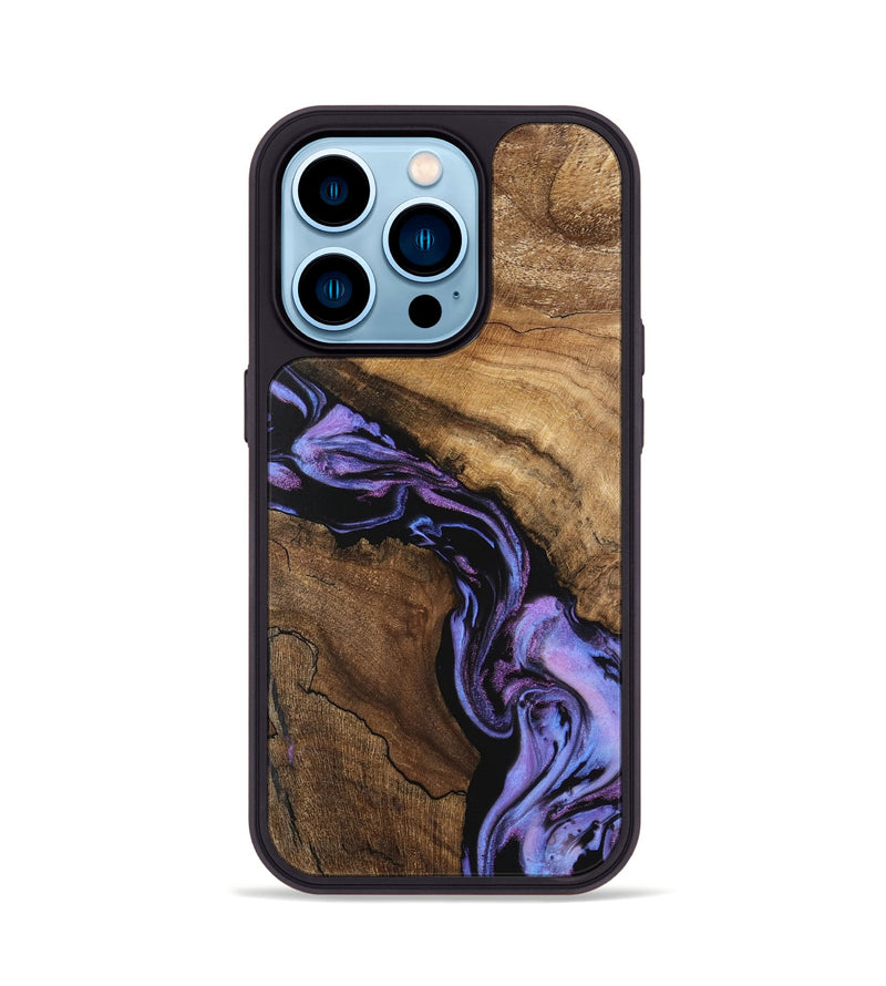 iPhone 14 Pro Wood Phone Case - Lori (Purple, 746203)