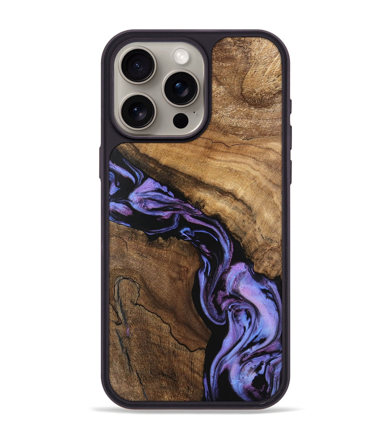 iPhone 15 Pro Max Wood Phone Case - Lori (Purple, 746203)