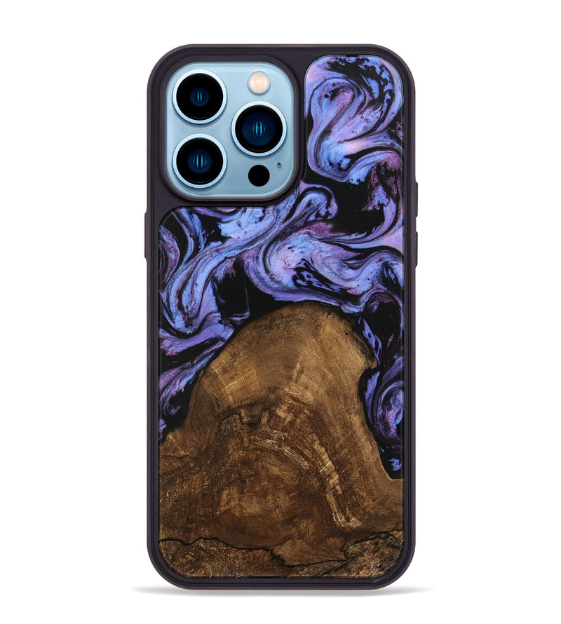 iPhone 14 Pro Max Wood Phone Case - Lorelai (Purple, 746204)