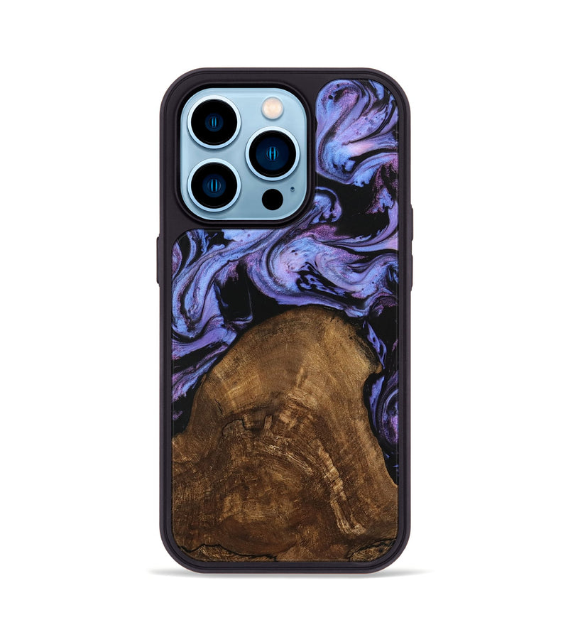 iPhone 14 Pro Wood Phone Case - Lorelai (Purple, 746204)