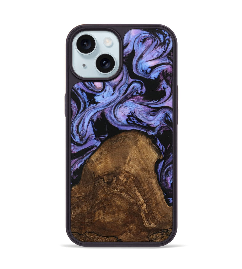 iPhone 15 Wood Phone Case - Lorelai (Purple, 746204)