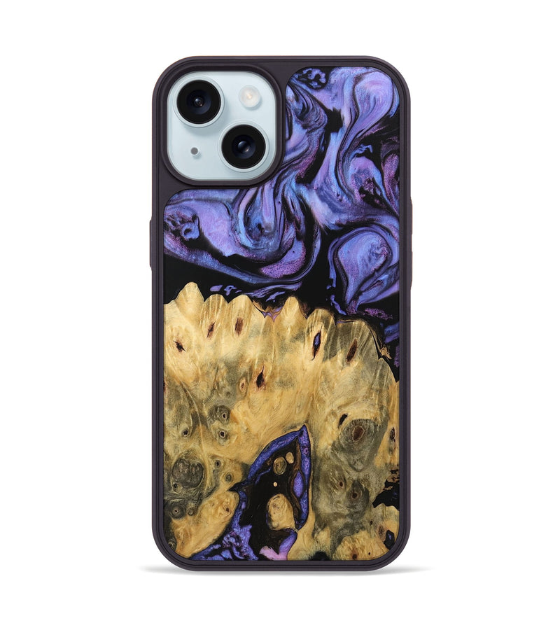 iPhone 15 Wood Phone Case - Rayden (Purple, 746205)