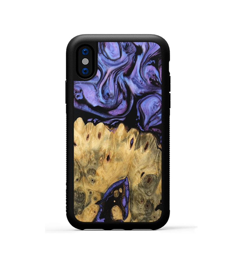 iPhone Xs Wood Phone Case - Rayden (Purple, 746205)