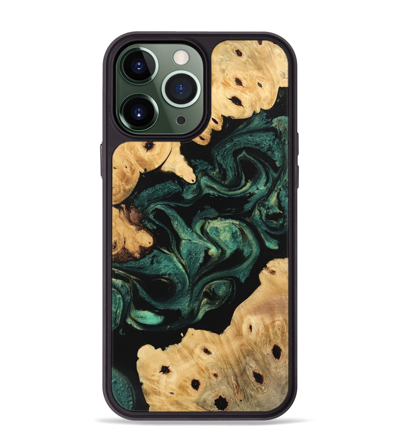 iPhone 13 Pro Max Wood Phone Case - Hermon (Green, 746207)