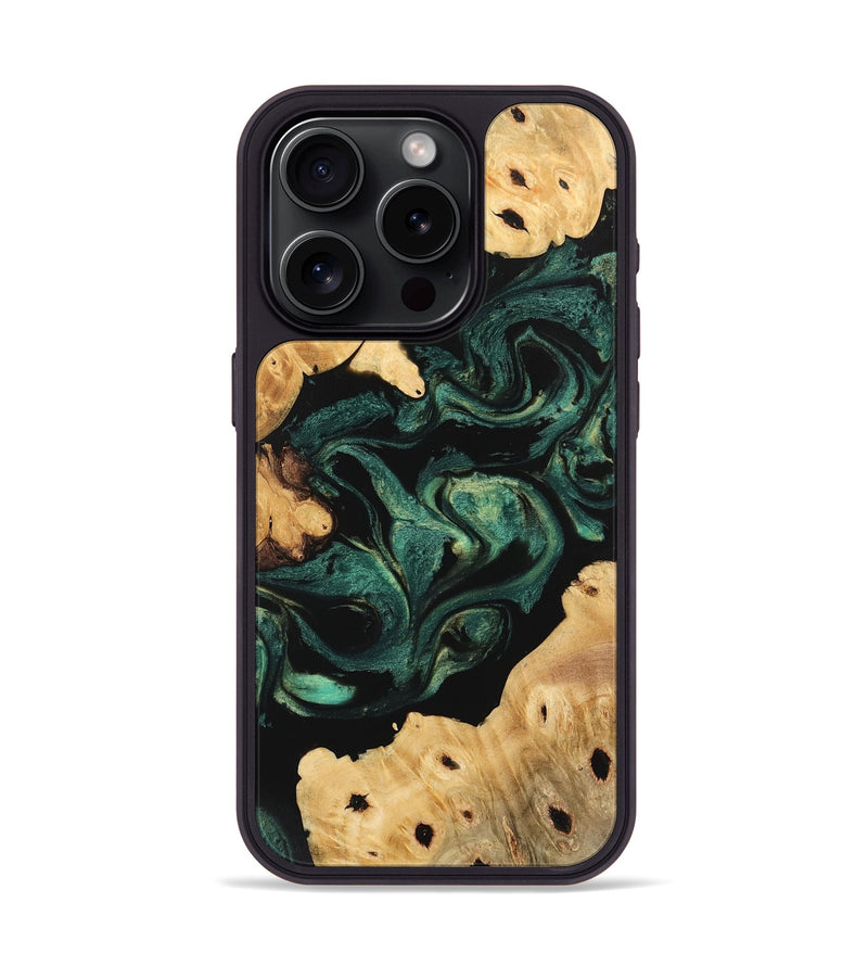 iPhone 15 Pro Wood Phone Case - Hermon (Green, 746207)