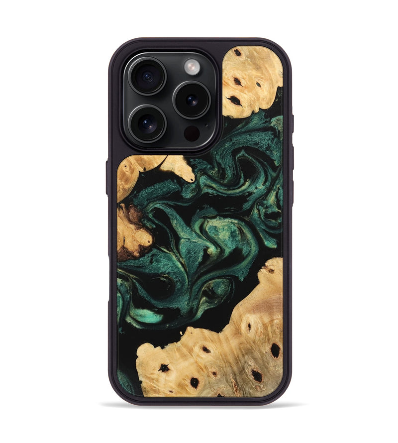 iPhone 16 Pro Wood Phone Case - Hermon (Green, 746207)