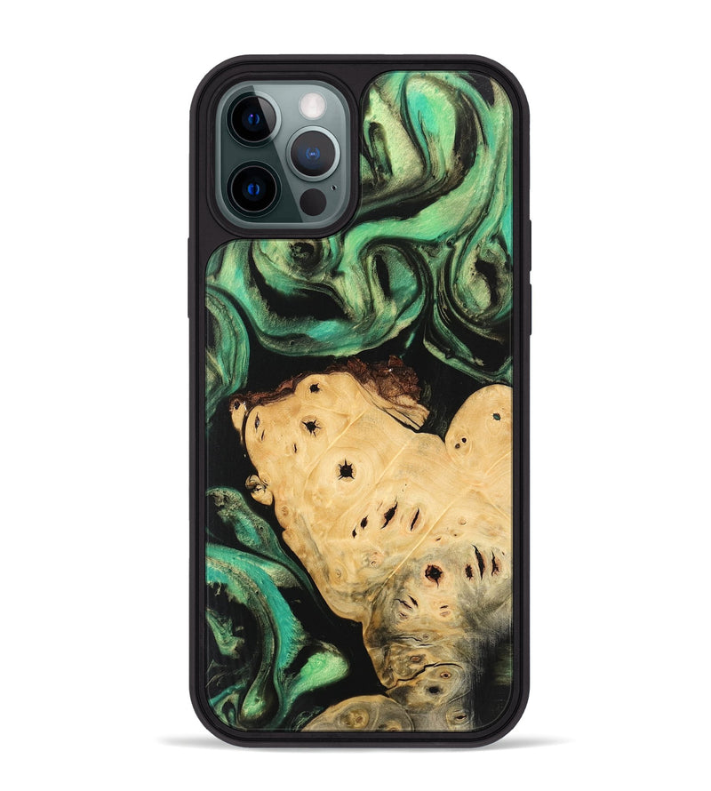 iPhone 12 Pro Max Wood Phone Case - Harmoni (Green, 746208)