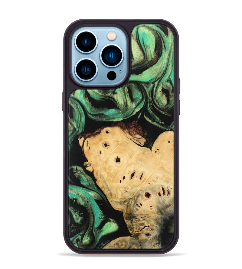 iPhone 14 Pro Max Wood Phone Case - Harmoni (Green, 746208)