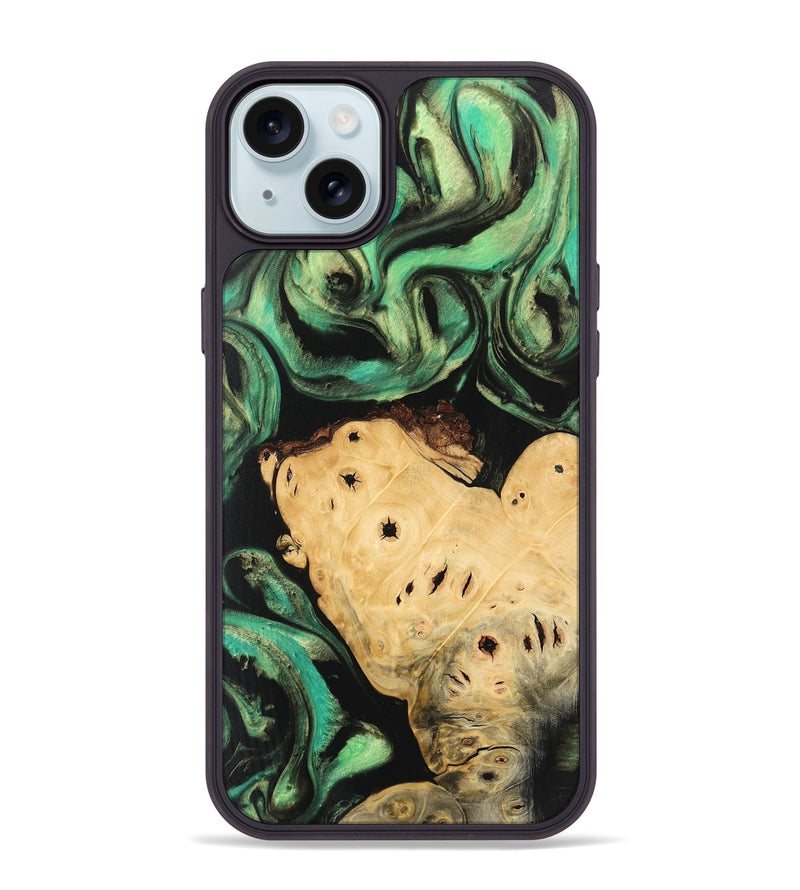 iPhone 15 Plus Wood Phone Case - Harmoni (Green, 746208)