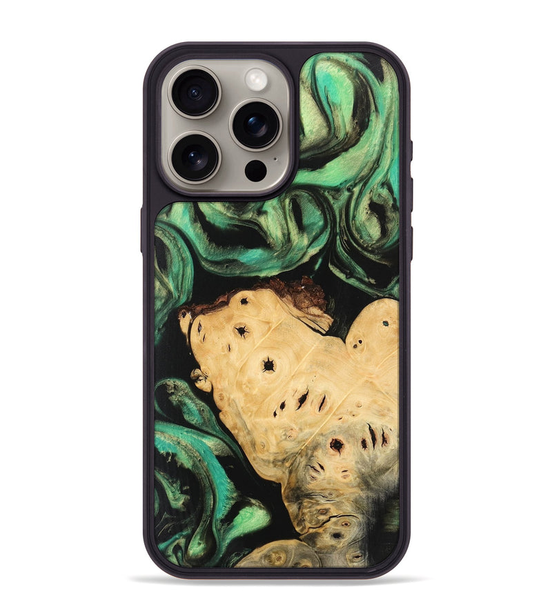 iPhone 15 Pro Max Wood Phone Case - Harmoni (Green, 746208)