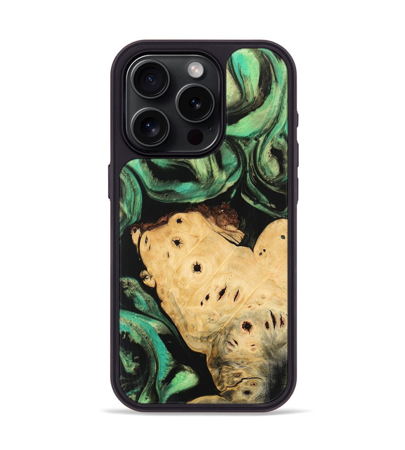 iPhone 15 Pro Wood Phone Case - Harmoni (Green, 746208)