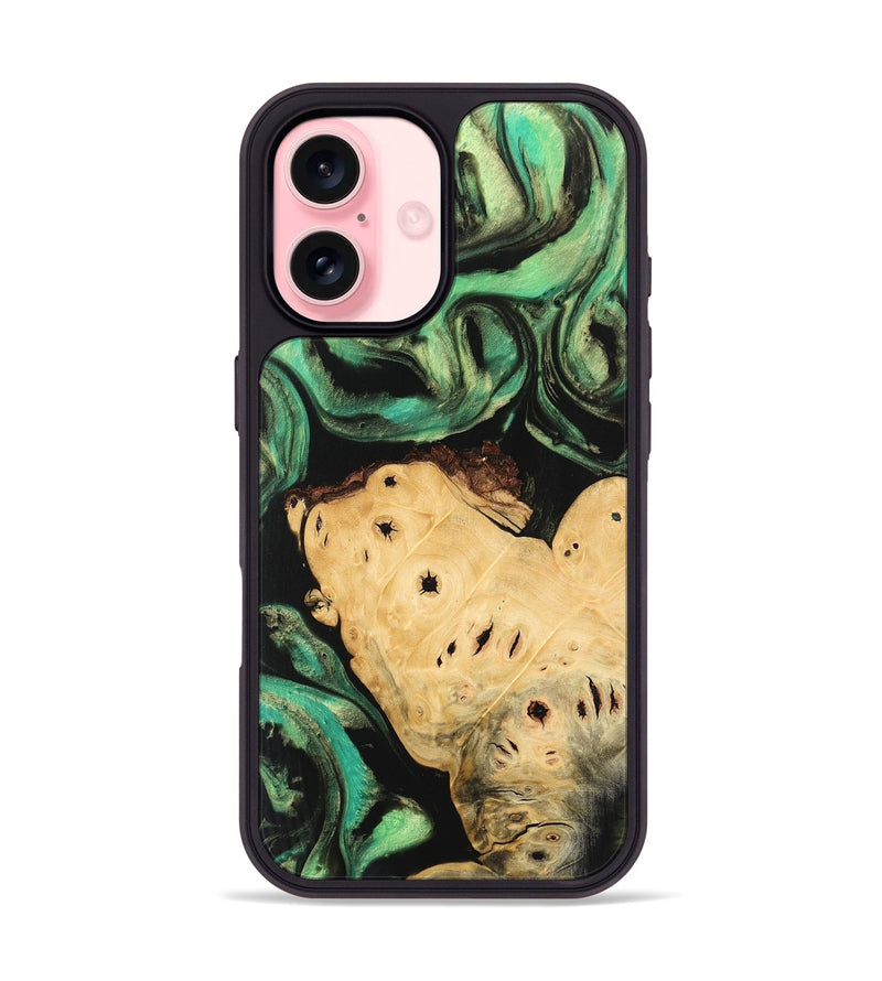 iPhone 16 Wood Phone Case - Harmoni (Green, 746208)