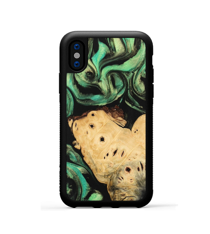 iPhone Xs Wood Phone Case - Harmoni (Green, 746208)