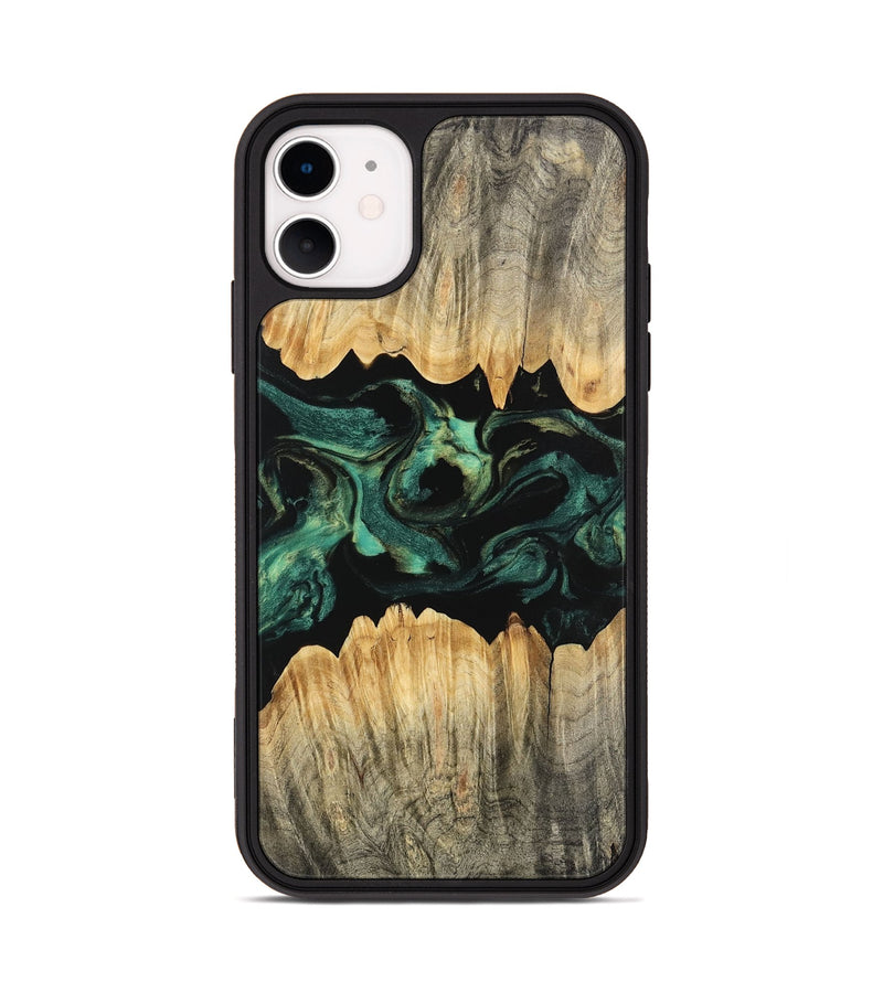 iPhone 11 Wood Phone Case - Alivia (Green, 746209)