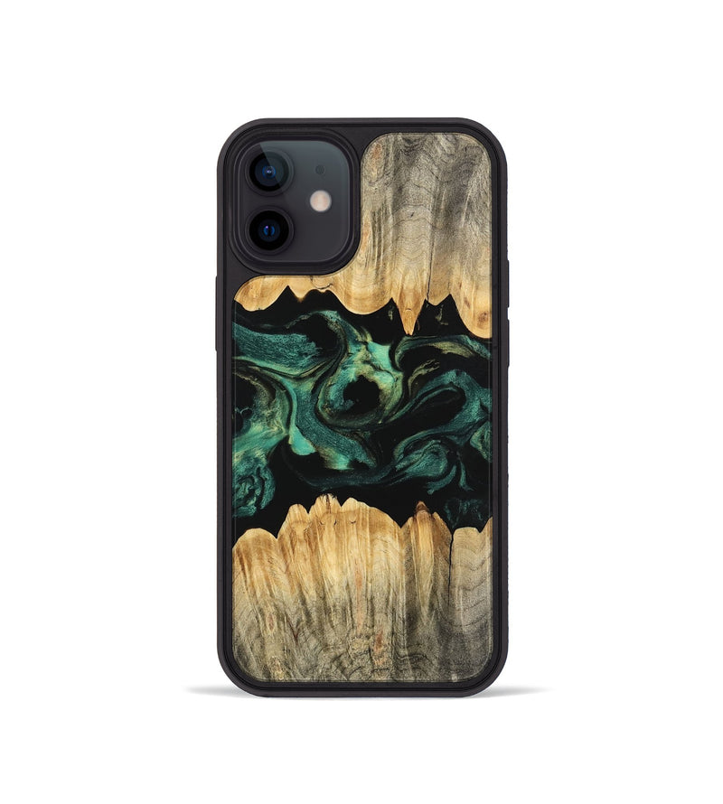 iPhone 12 mini Wood Phone Case - Alivia (Green, 746209)