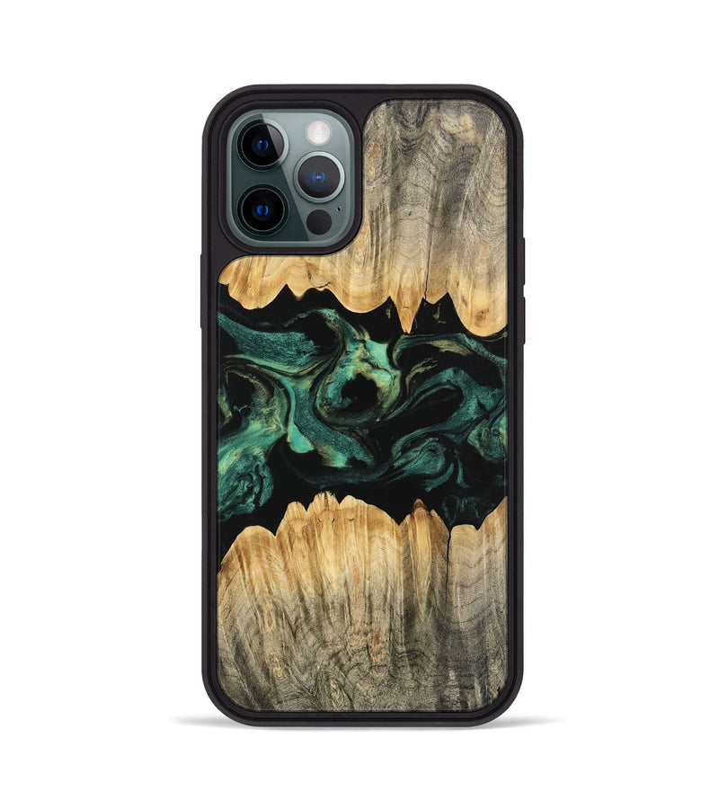 iPhone 12 Pro Wood Phone Case - Alivia (Green, 746209)