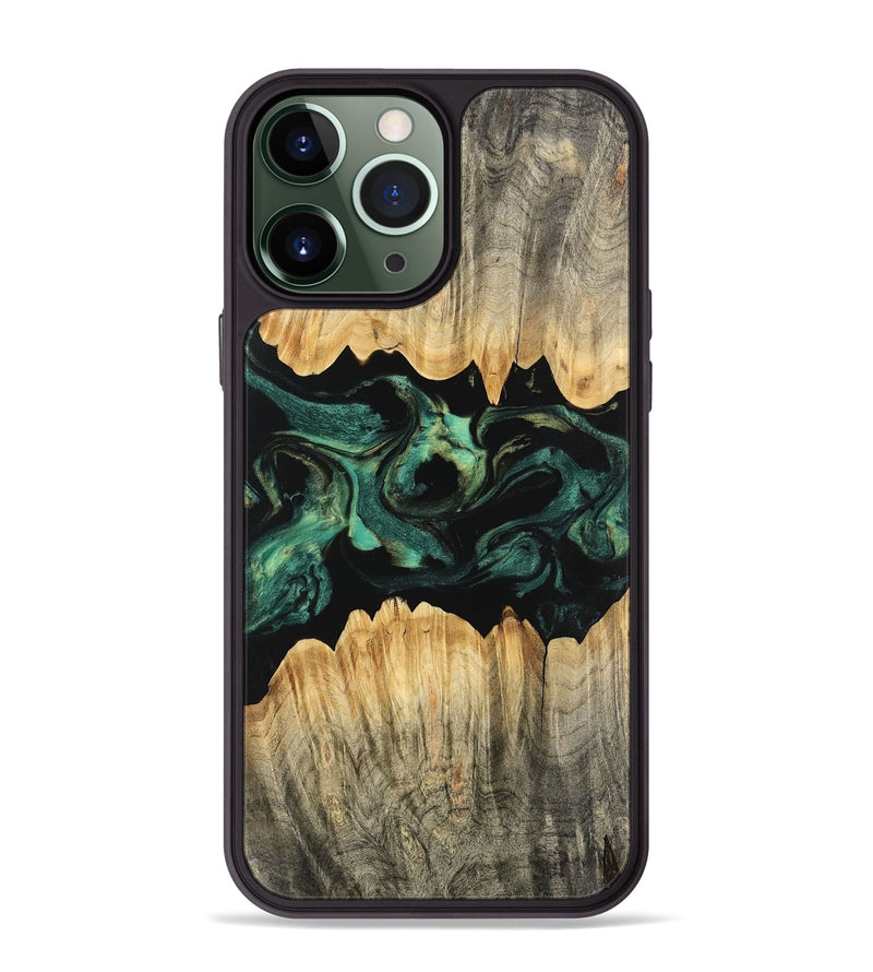 iPhone 13 Pro Max Wood Phone Case - Alivia (Green, 746209)