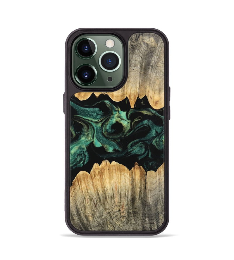 iPhone 13 Pro Wood Phone Case - Alivia (Green, 746209)