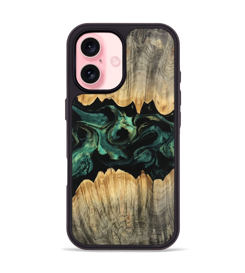 iPhone 16 Wood Phone Case - Alivia (Green, 746209)