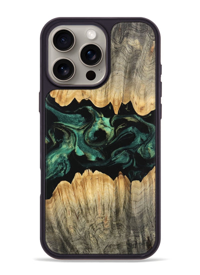 iPhone 16 Pro Max Wood Phone Case - Alivia (Green, 746209)