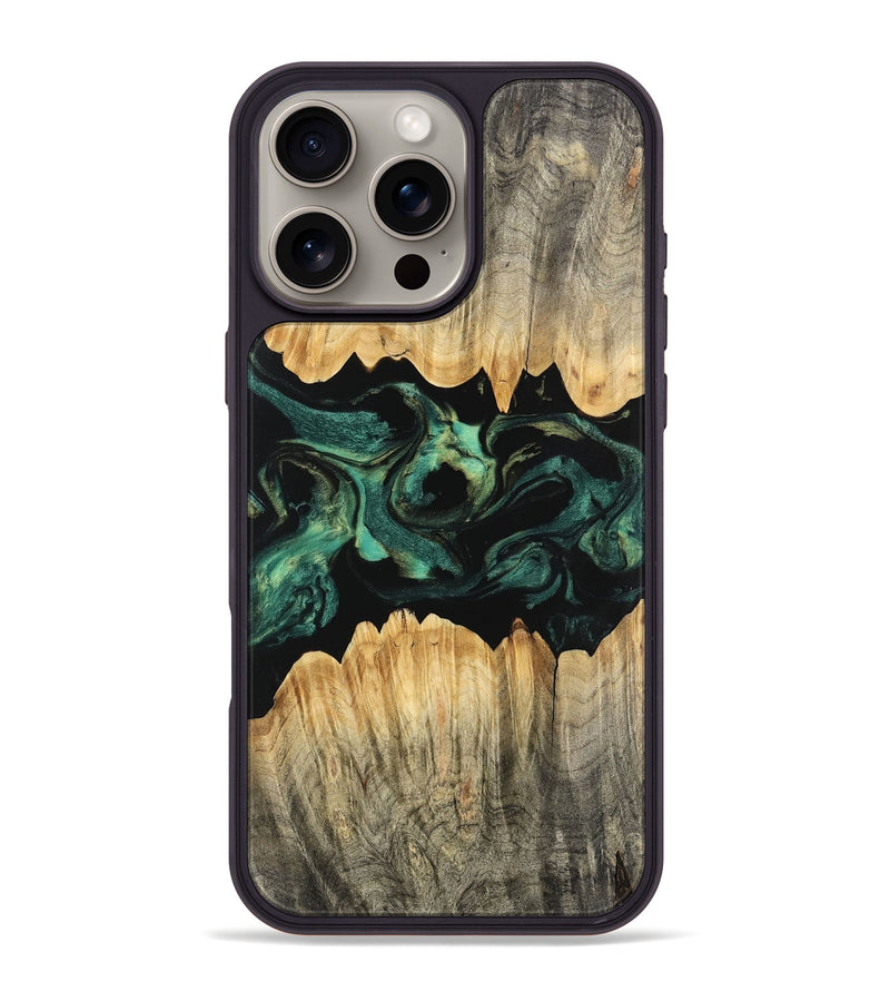 iPhone 16 Pro Max Wood Phone Case - Alivia (Green, 746209)